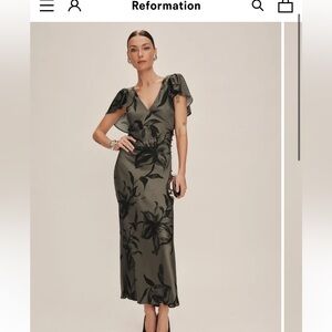 Reformation Vida Satin Dress.